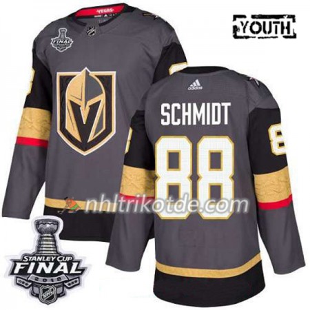 Vegas Golden Knights Trikot Nate Schmidt 88 2018 Stanley Cup Final Patch Adidas Grau Authentic - Kinder